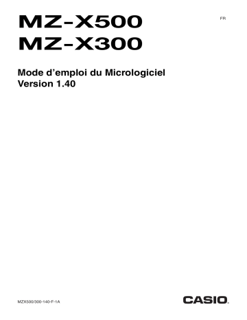Casio MZ-X300 Manuel utilisateur | Fixfr