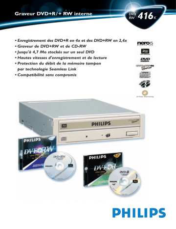 Philips DVDRW416K/30 Fiche technique | Fixfr