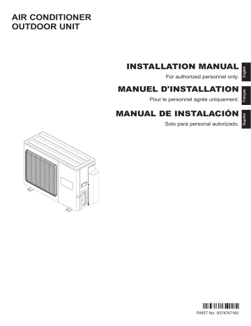 Installation manuel | Fujitsu AOU18RLXFZ Guide d'installation | Fixfr