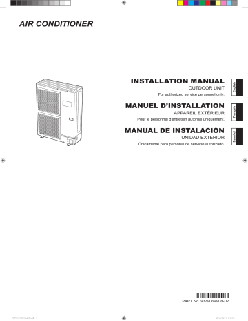 Installation manuel | Fujitsu AOU42RGLX Guide d'installation | Fixfr