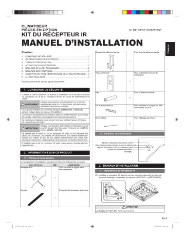 Installation manuel | Fujitsu RXLBTUC Guide d'installation | Fixfr