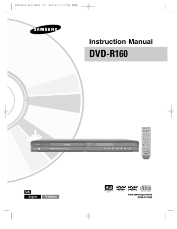 AK68-01318B | Samsung DVD-R160 Manuel utilisateur | Fixfr