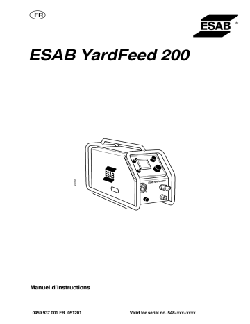 ESAB ESAB YardFeed 200 Manuel utilisateur | Fixfr