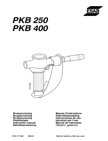 PKB 250 | ESAB PKB 400 Manuel utilisateur | Fixfr