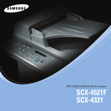 User's manual | Samsung SCX-4521F Manuel utilisateur | Fixfr
