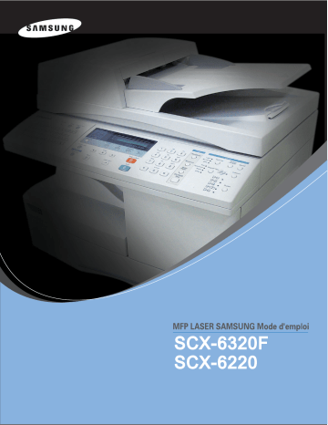 User's manual | Samsung SCX-6320F Manuel utilisateur | Fixfr