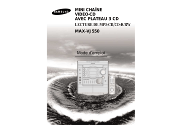 Samsung MAX-VJ550 Manuel utilisateur | Fixfr