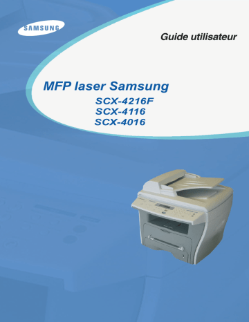 User's manual | Samsung SCX-4016 Manuel utilisateur | Fixfr