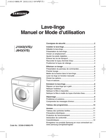 User's manual | Samsung J1043 Manuel utilisateur | Fixfr