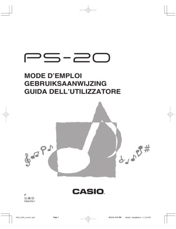 Manual | Casio PS-20 Manuel utilisateur | Fixfr