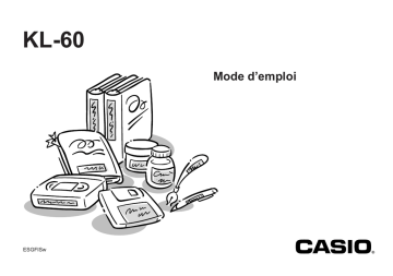 Manual | Casio KL-60 Manuel utilisateur | Fixfr