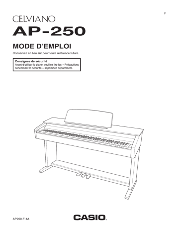 Manual | Casio AP-250 Manuel utilisateur | Fixfr