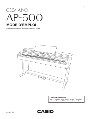Manual | Casio AP-500 Manuel utilisateur | Fixfr