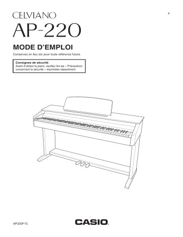Manual | Casio AP-220 Manuel utilisateur | Fixfr