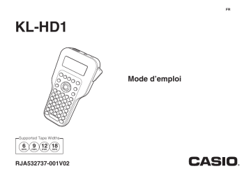 Manual | Casio KL-HD1 Manuel utilisateur | Fixfr
