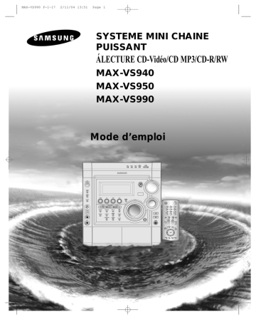 Samsung MAX-VS990 Manuel utilisateur | Fixfr