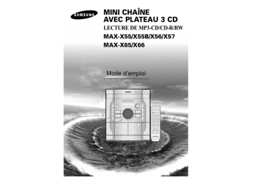 MAX-X56 | MAX-X55 | MAX-X65 | Samsung MAX-X66 Manuel utilisateur | Fixfr