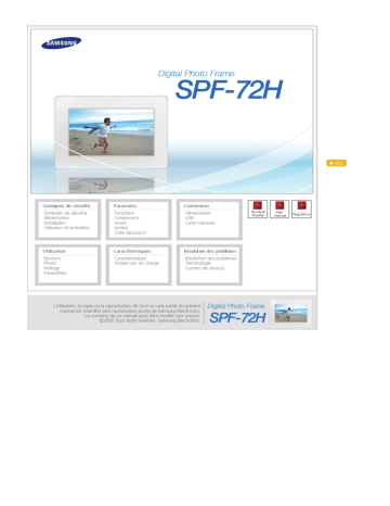 Samsung SPF-72H Manuel utilisateur | Fixfr