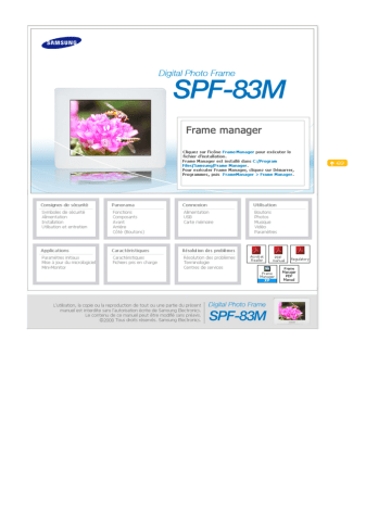 Samsung SPF-83M Manuel utilisateur | Fixfr