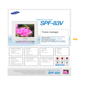 Samsung SPF-83V Manuel utilisateur | Fixfr