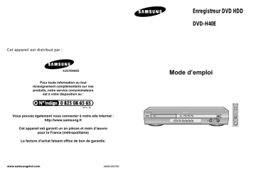 Samsung DVD-H40E Manuel utilisateur | Fixfr