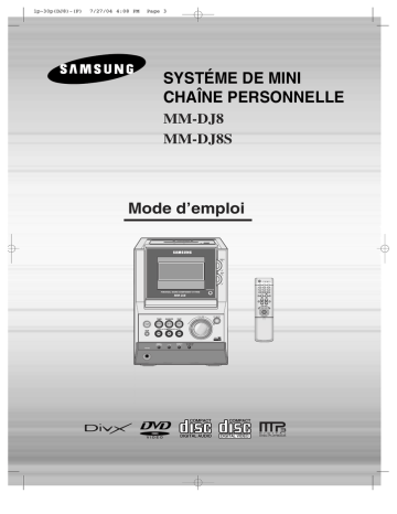 Samsung MM-DJ8 Manuel utilisateur | Fixfr