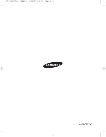 Samsung HT-TX500 Manuel utilisateur | Fixfr
