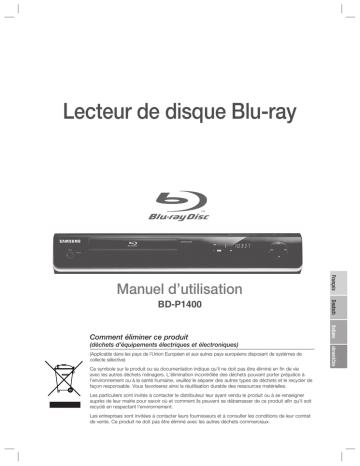 Samsung BD-P1400 Manuel utilisateur | Fixfr