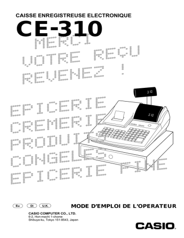 Manuel utilisateur | Casio CE-310 Mode d'emploi | Fixfr