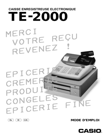 Manuel utilisateur | Casio TE-2000 Mode d'emploi | Fixfr