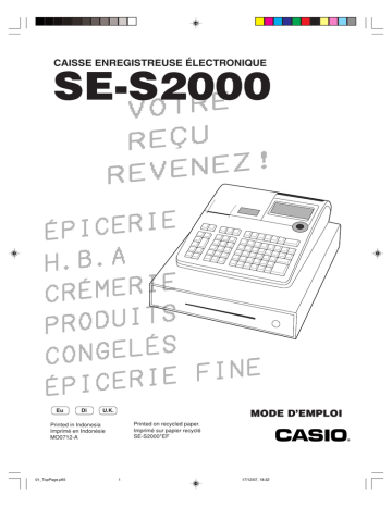 Manuel utilisateur | Casio SE-S2000 Mode d'emploi | Fixfr