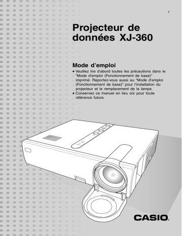 Manuel utilisateur | Casio XJ-360 Mode d'emploi | Fixfr