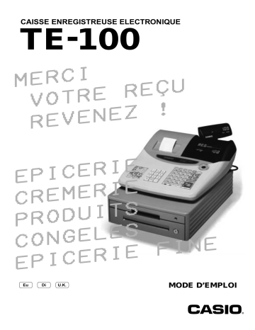 Manuel utilisateur | Casio TE-100 Mode d'emploi | Fixfr