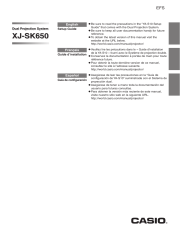 Casio XJ-SK650 Manuel utilisateur | Fixfr