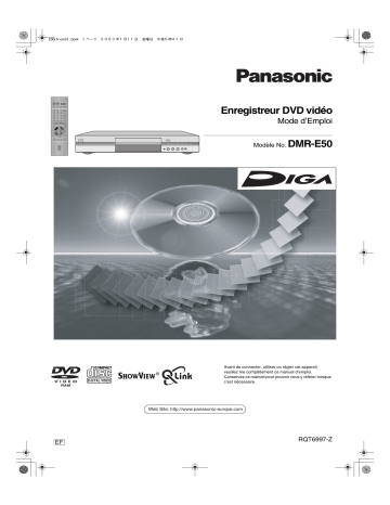 DMRE50EF | Mode d'emploi | Panasonic DMRE50 Operating instrustions | Fixfr