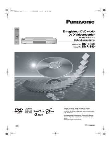 Mode d'emploi | Panasonic DMRE50EG Operating instrustions | Fixfr