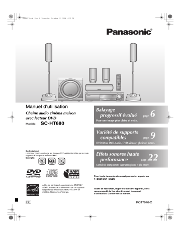 Mode d'emploi | Panasonic SCHT680 Operating instrustions | Fixfr