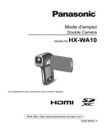 Mode d'emploi | Panasonic HXWA10EG Operating instrustions | Fixfr