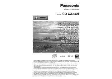 Mode d'emploi | Panasonic CQC3305N Operating instrustions | Fixfr