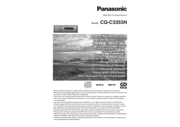 Mode d'emploi | Panasonic CQC3355N Operating instrustions | Fixfr
