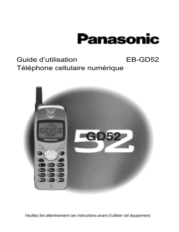 Mode d'emploi | Panasonic EBGD52 Operating instrustions | Fixfr