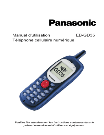 Mode d'emploi | Panasonic EBGD35 Operating instrustions | Fixfr