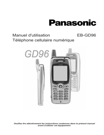 Mode d'emploi | Panasonic EBGD96 Operating instrustions | Fixfr