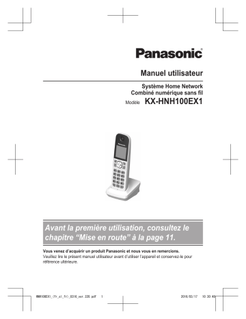 Mode d'emploi | Panasonic KXHNH100EX1 Operating instrustions | Fixfr