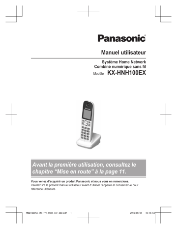 Mode d'emploi | Panasonic KXHNH100EX Operating instrustions | Fixfr
