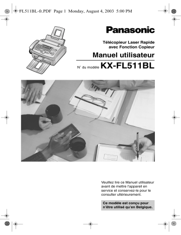 Mode d'emploi | Panasonic KXFL511BL Operating instrustions | Fixfr