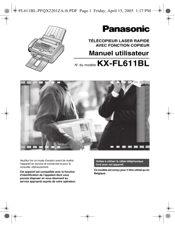 Mode d'emploi | Panasonic KXFL611BL Operating instrustions | Fixfr