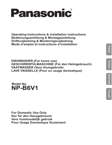 Mode d'emploi | Panasonic NPB6V1FIGB Operating instrustions | Fixfr
