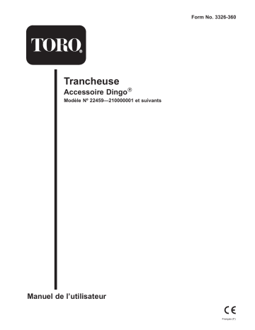 Toro Trencher Head, Dingo Compact Utility Loader Compact Utility Loaders, Attachment Manuel utilisateur | Fixfr