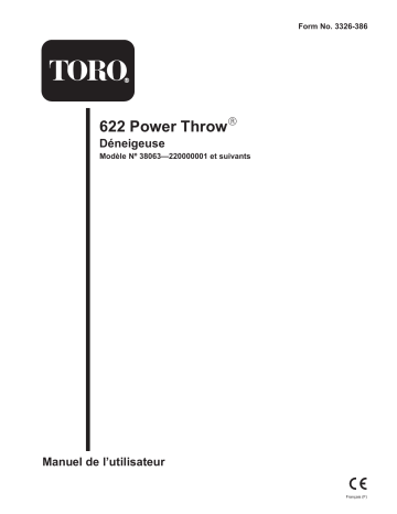 Toro 622 Power Throw Snowthrower Manuel utilisateur | Fixfr